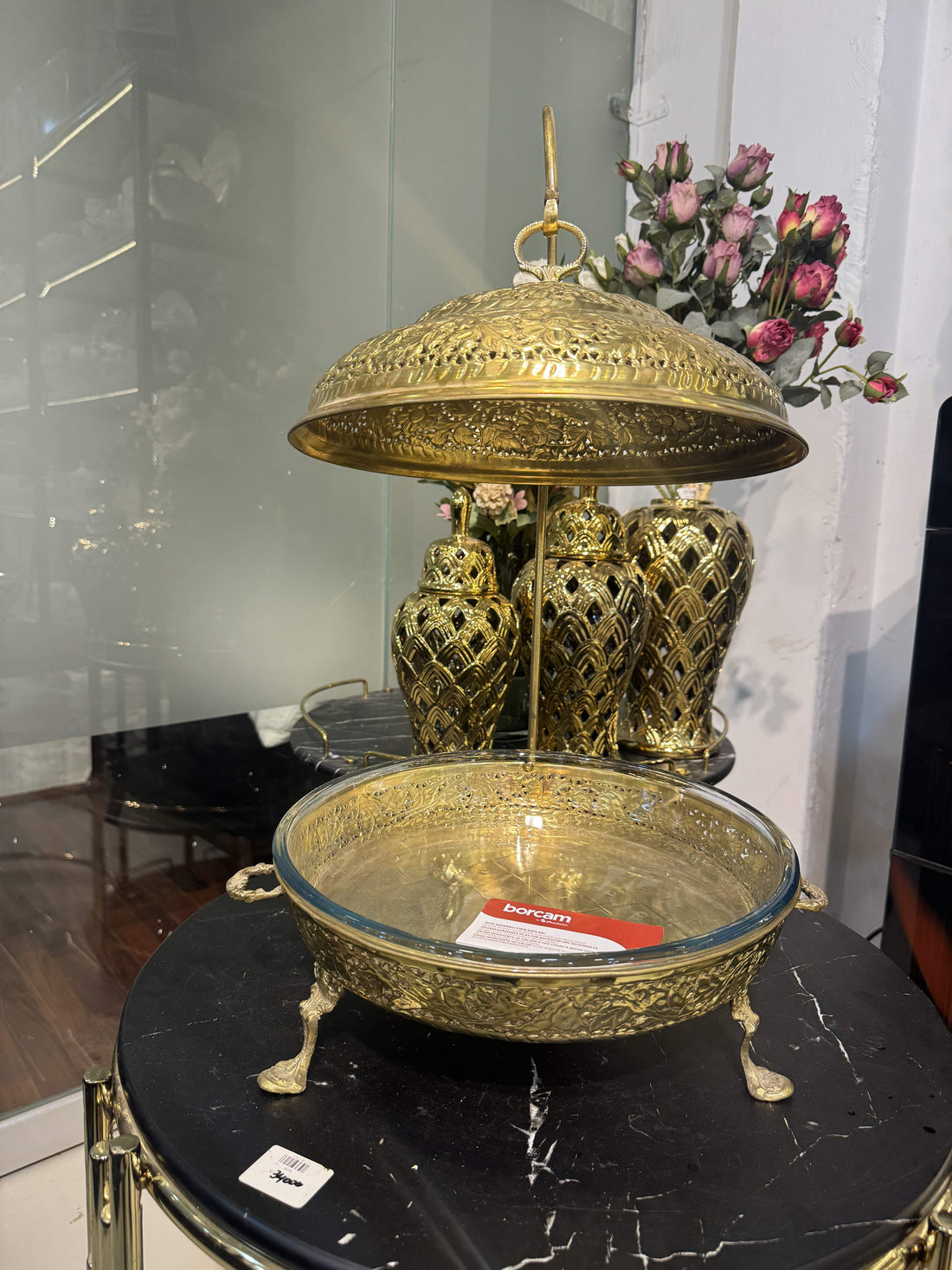 Brass Round Serving Dish