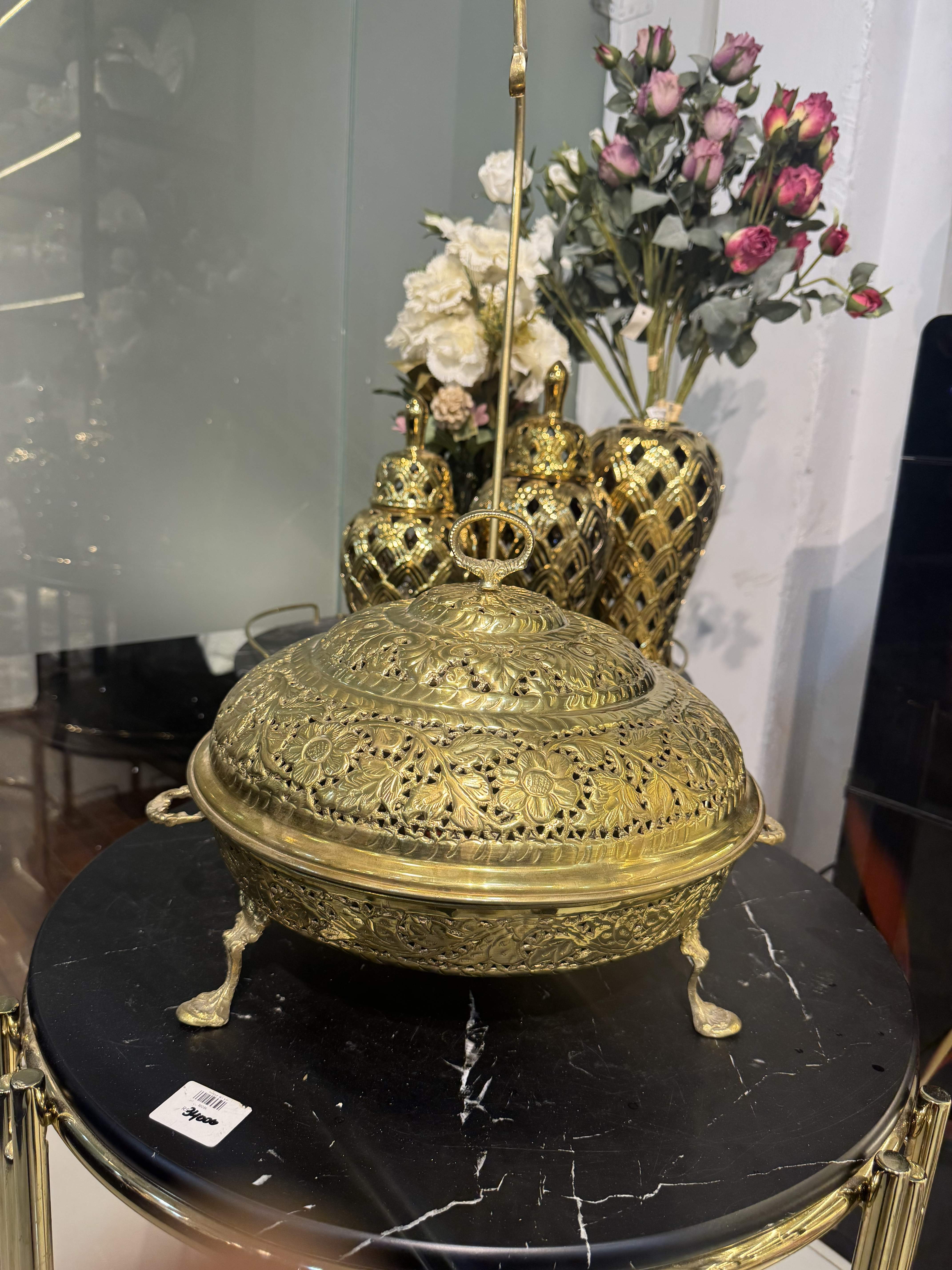 Brass Round Serving Dish