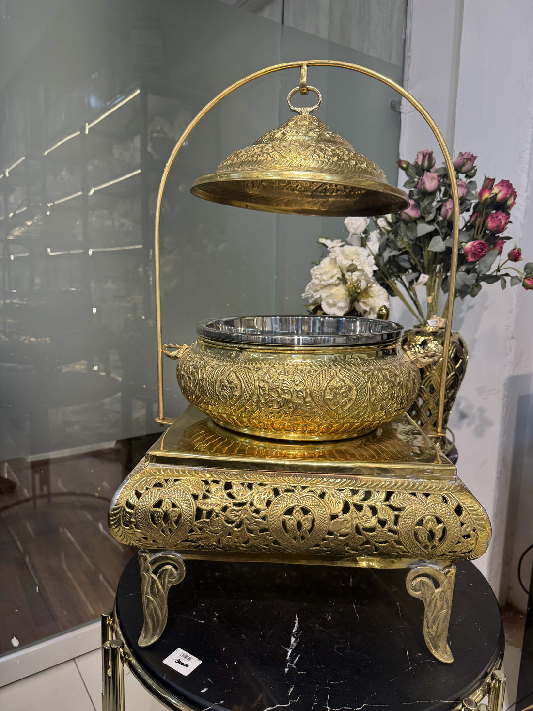 Brass Shahi Dish With Base