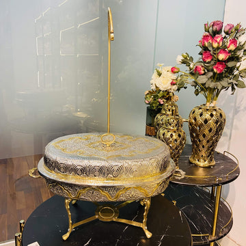Brass Double Tone Chaffing Dish