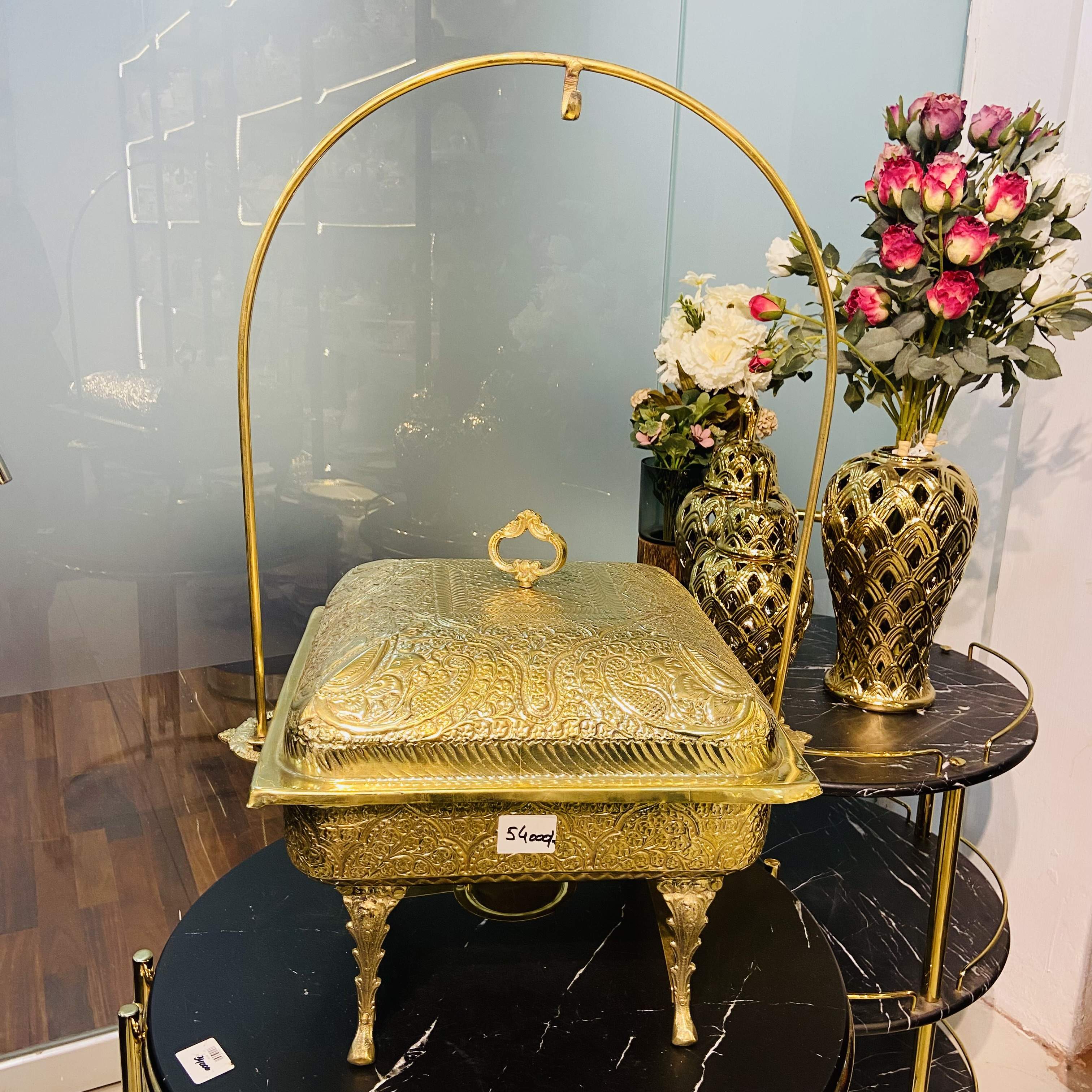 Gold Square Chaffing Dish