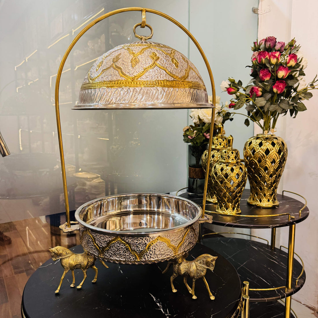 Double Tone Chafing Dish With Hermes