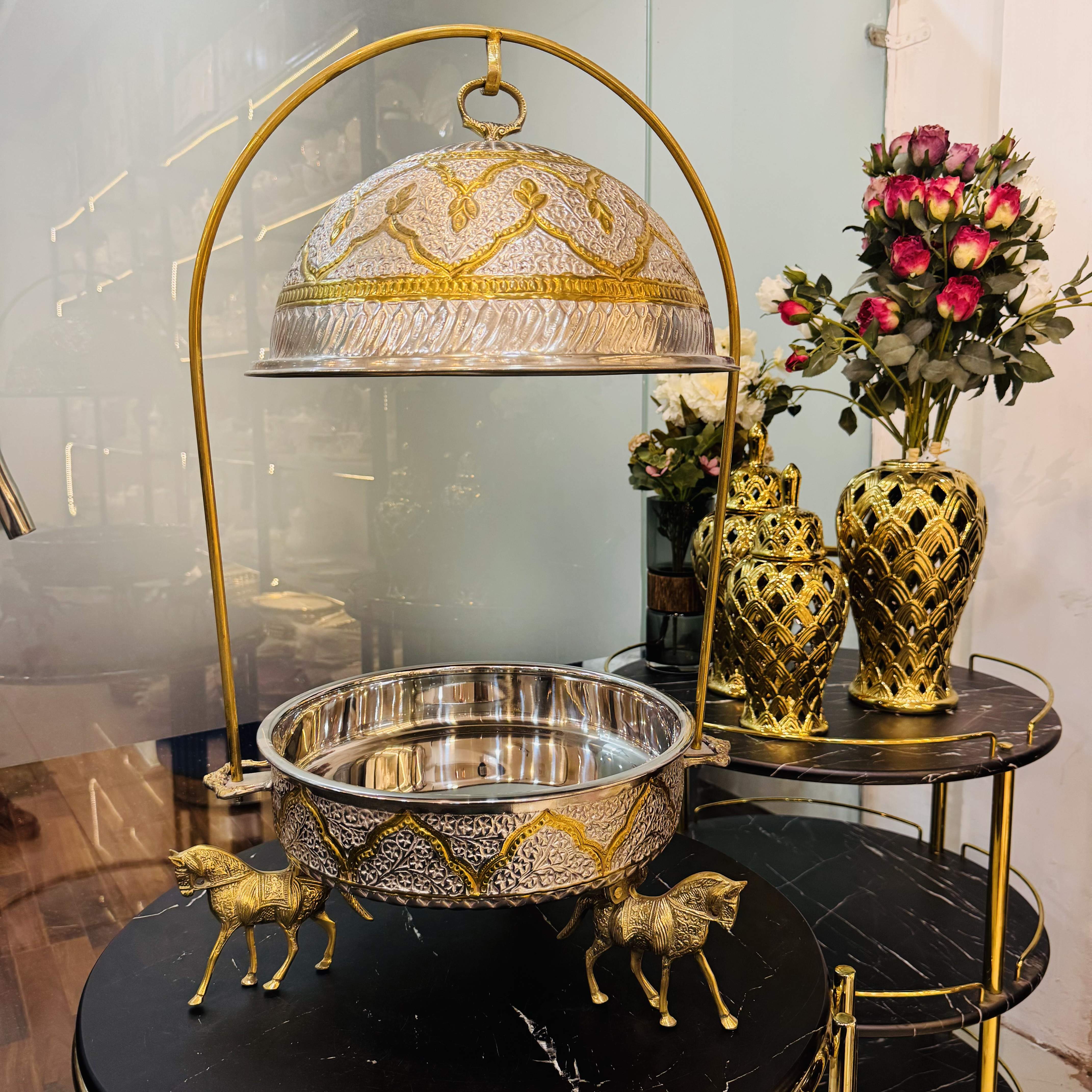 Double Tone Chafing Dish With Hermes