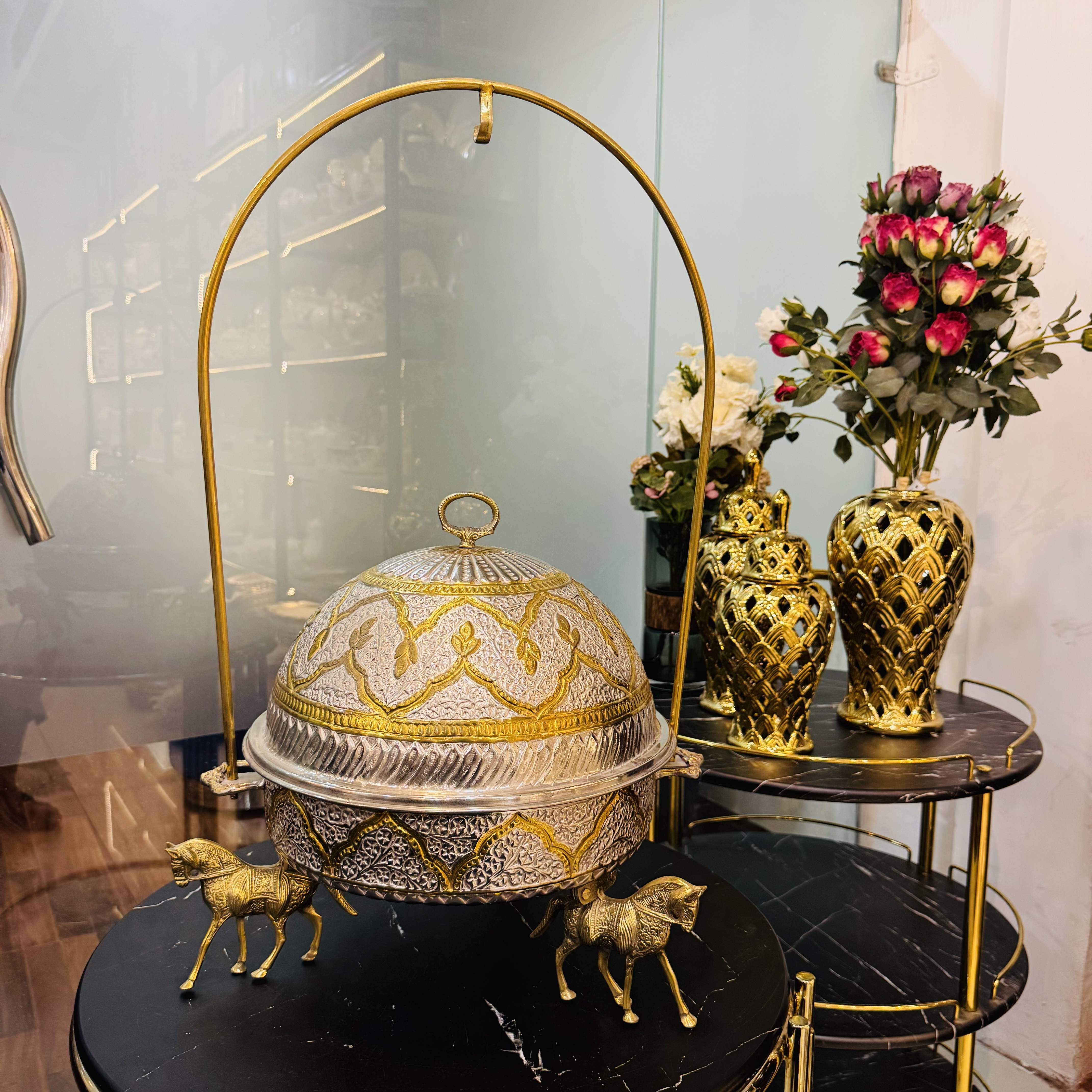 Double Tone Chafing Dish With Hermes