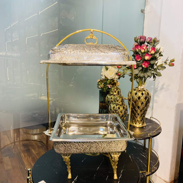 Brass Double Tone Chaffing Dish