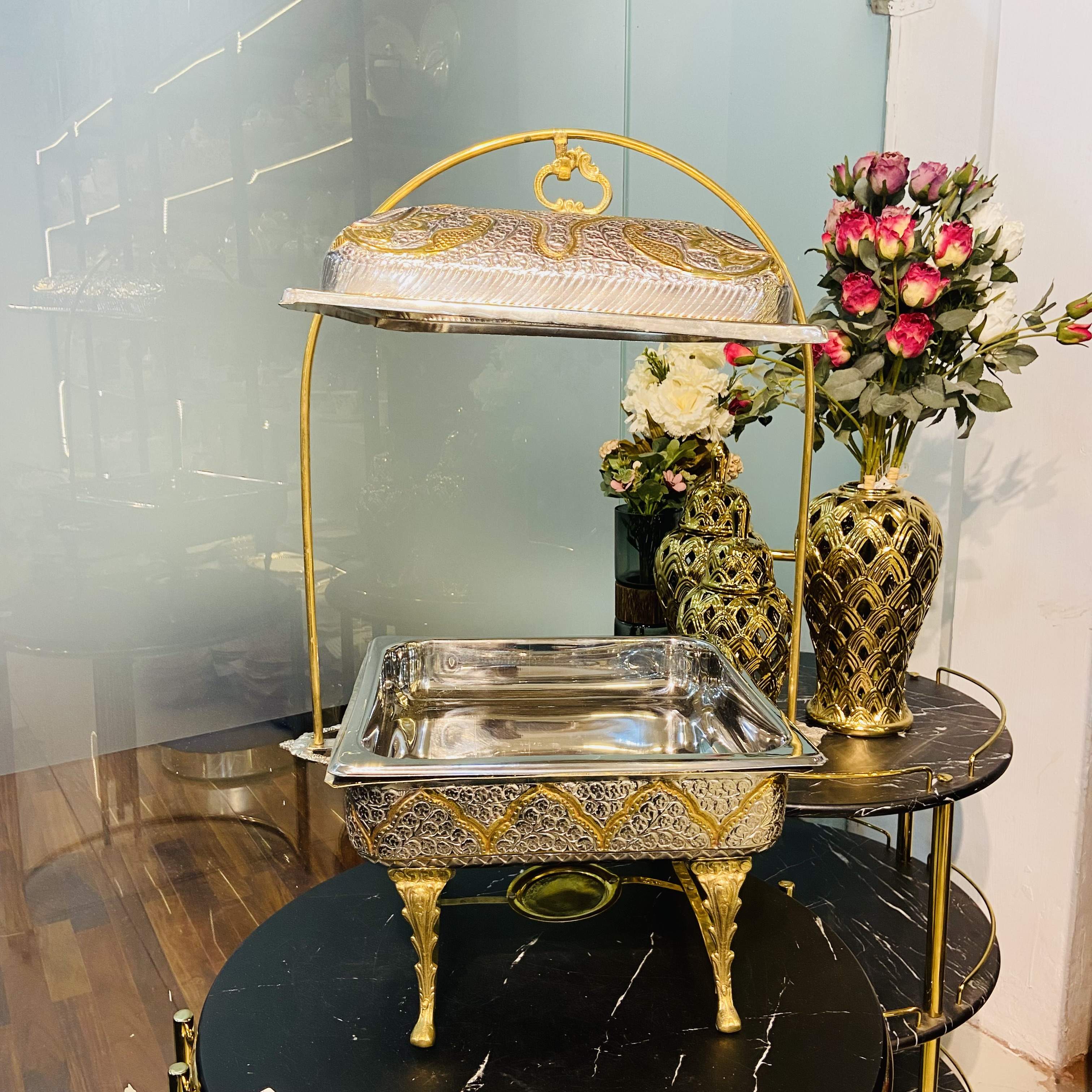 Double Tone Chafing Dish Sqaure