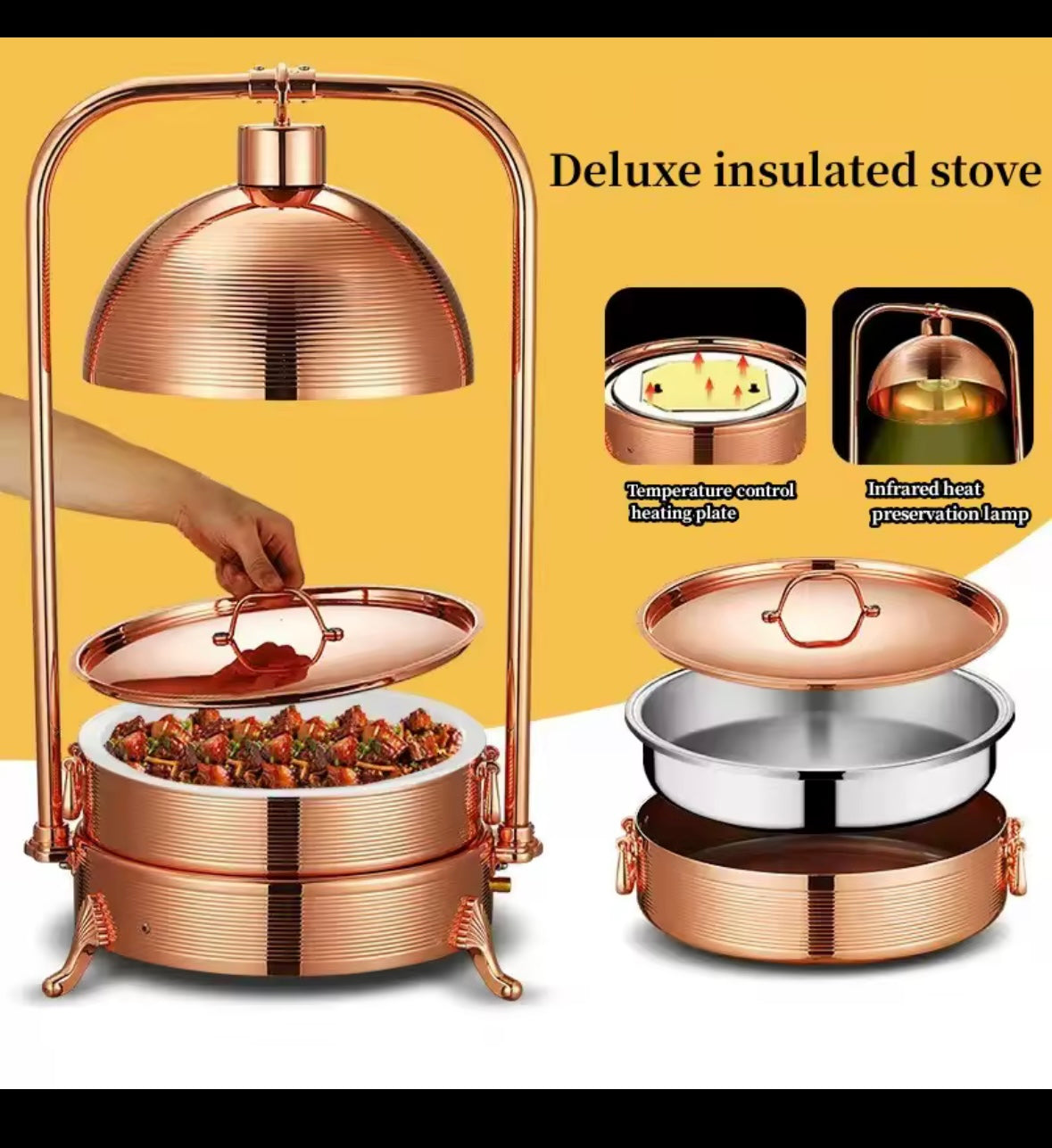 Electric Chafing Dish With Lamp Warmer