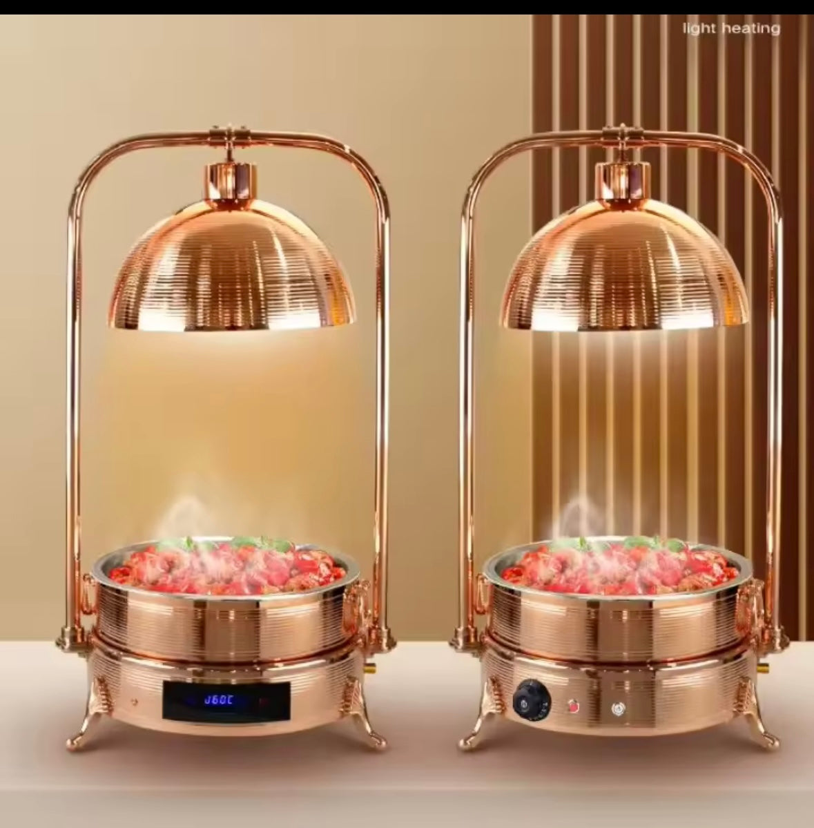 Electric Chafing Dish With Lamp Warmer