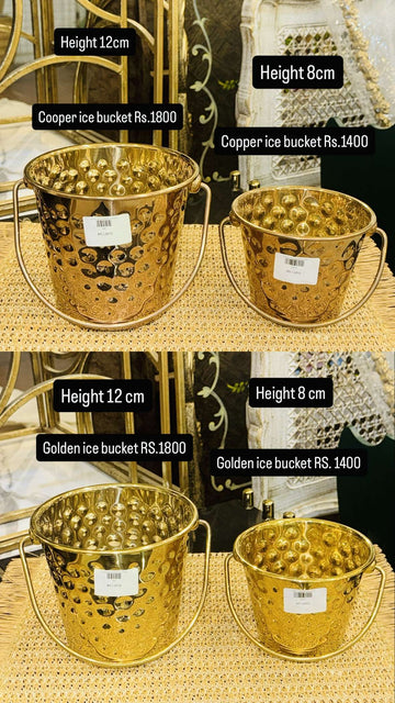 Copper + Golden Ice Bucket