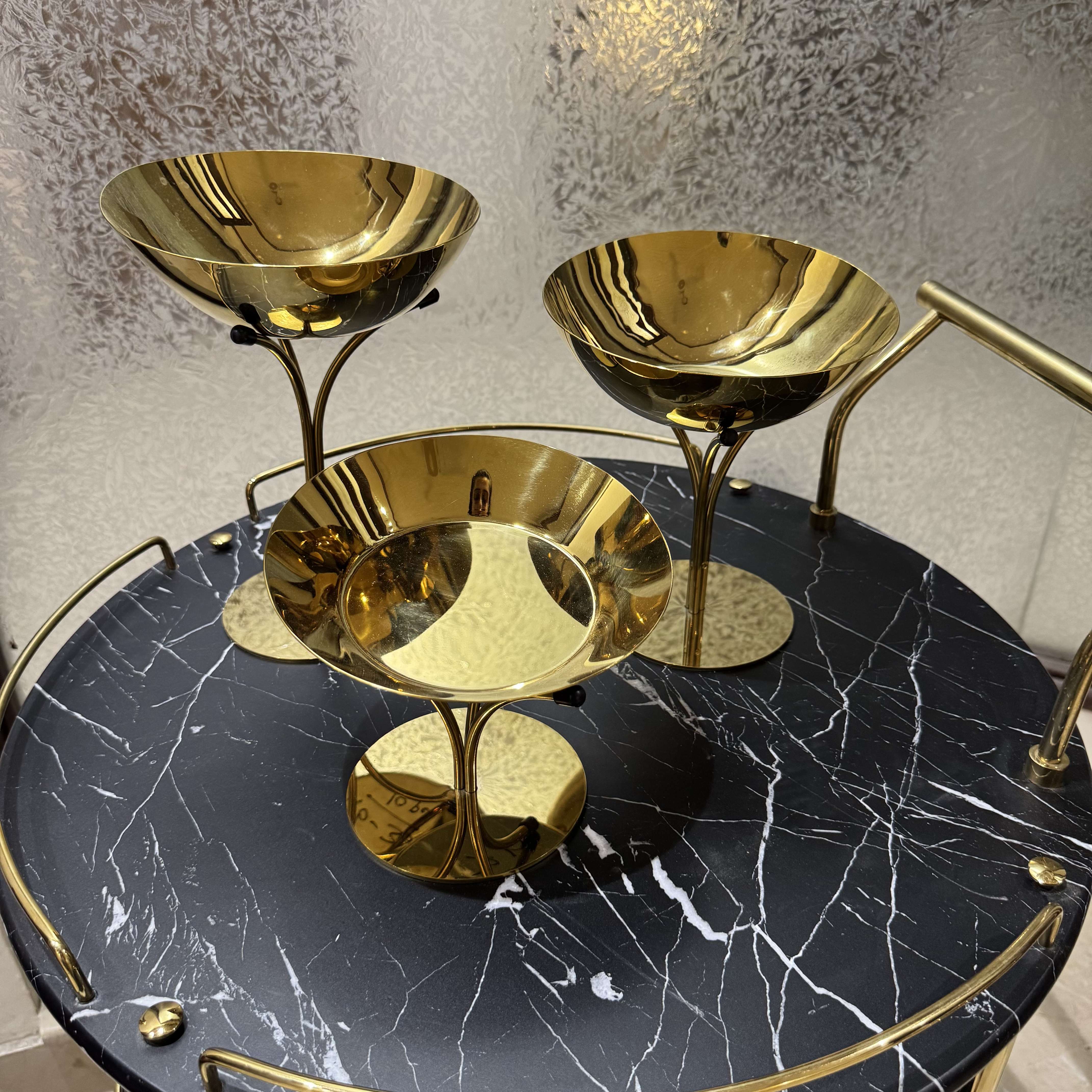 Golden Bowl With Stand