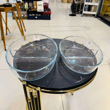 Glass Oval Dish 2 Portion