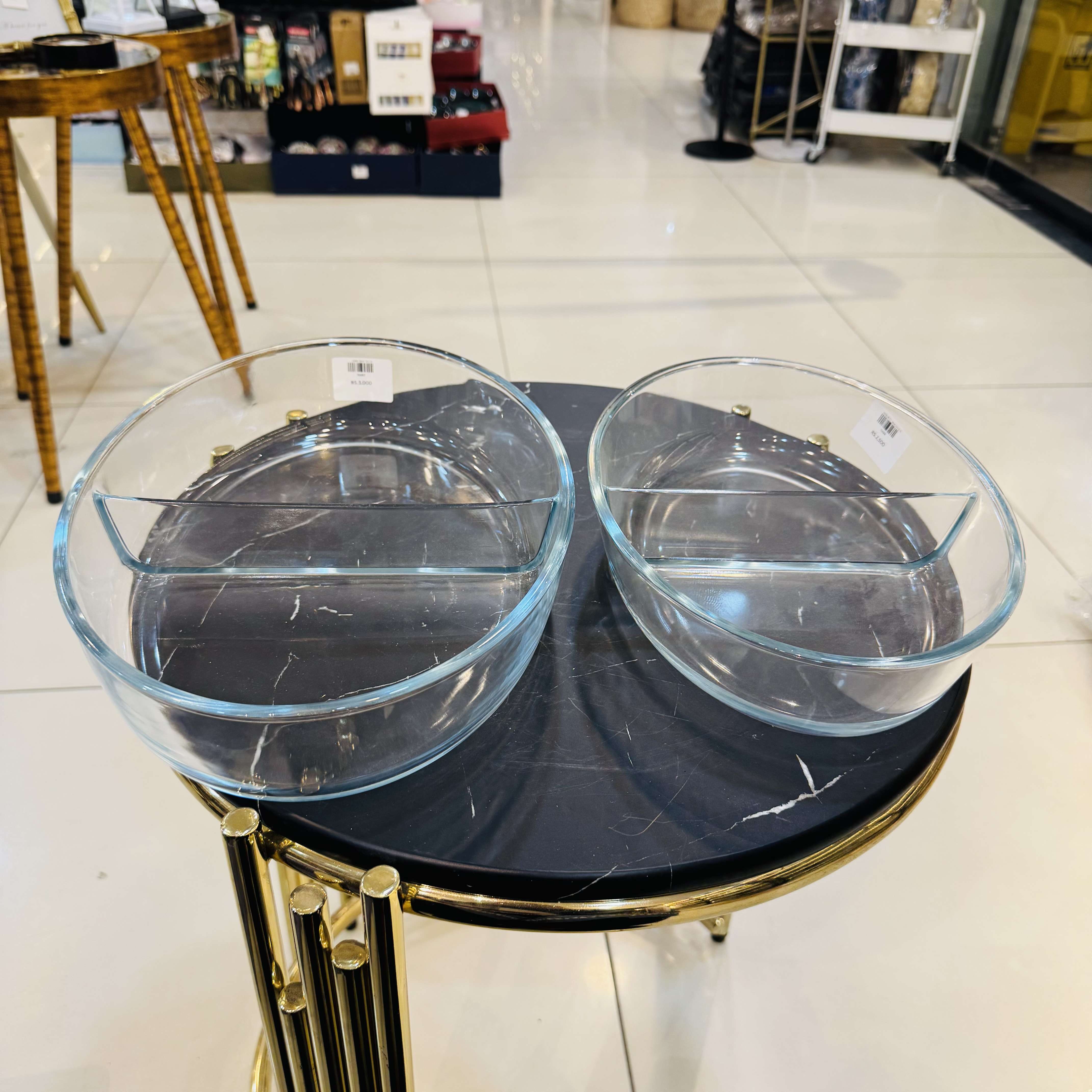Glass Oval Dish 2 Portion