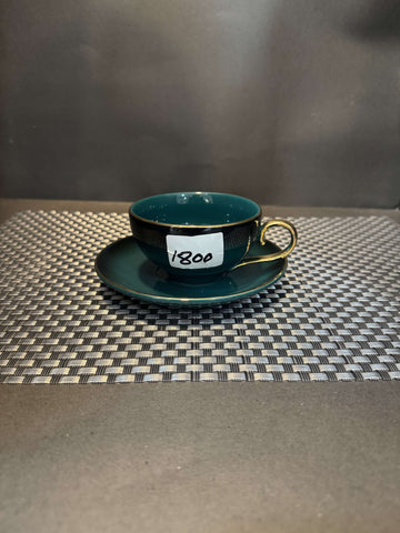 Green Cup & Saucer