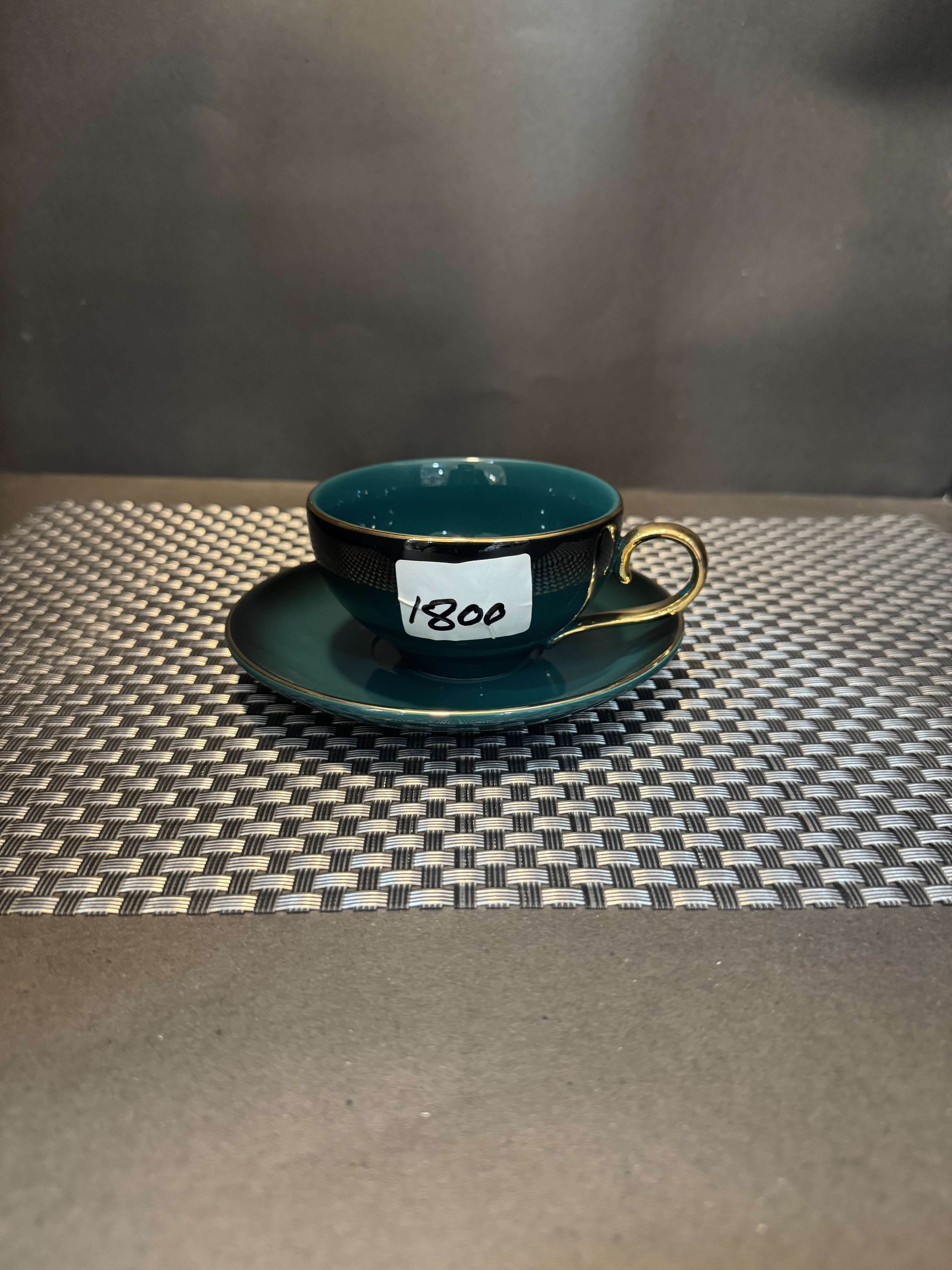 Green Cup & Saucer