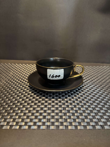 Black Cup & Saucer