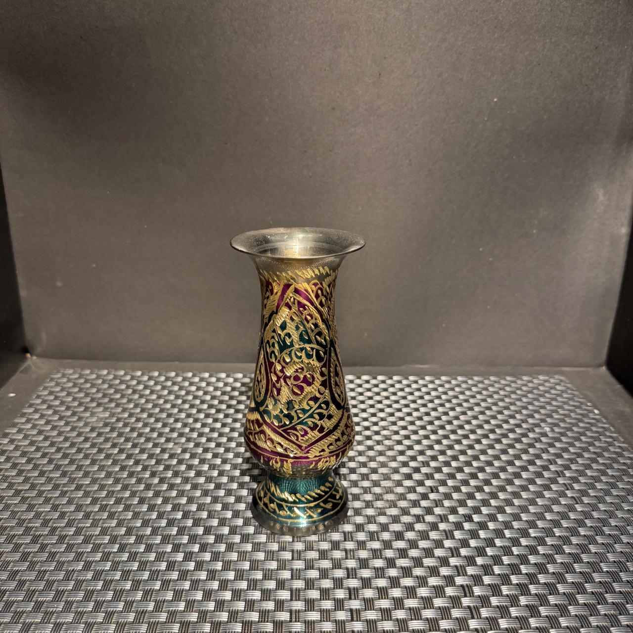 Brass Colourful Vase