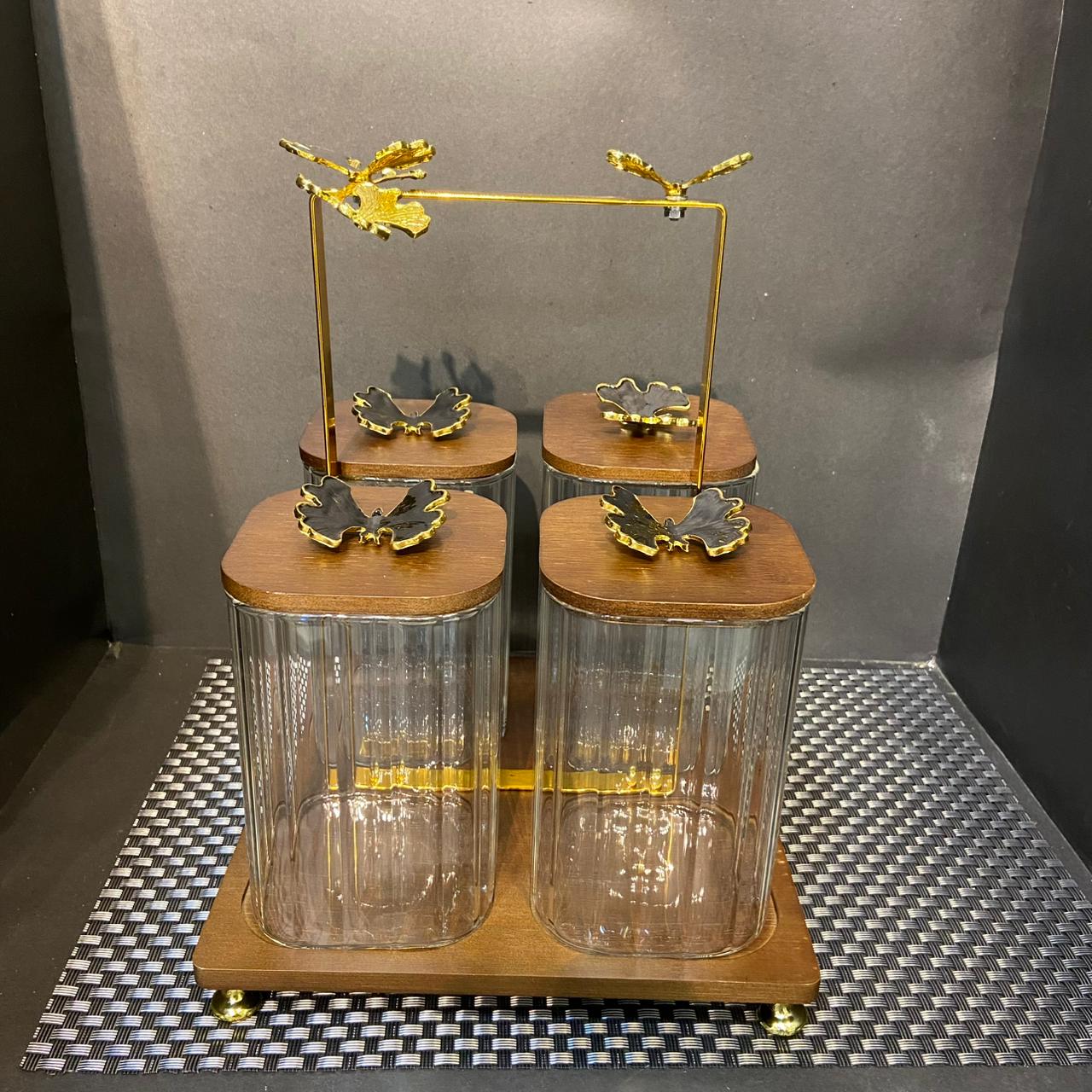 4 Jars In A Stand