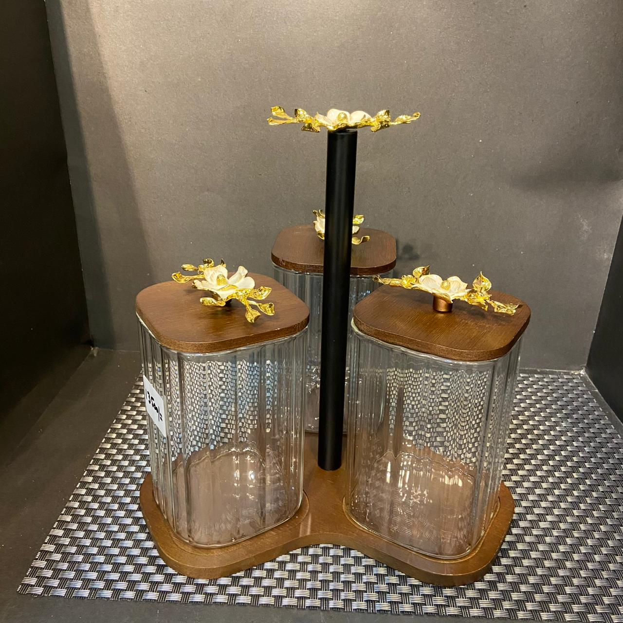 3 Jars In A Stand