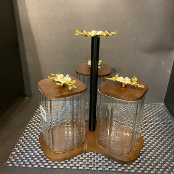 3 Jars In A Stand