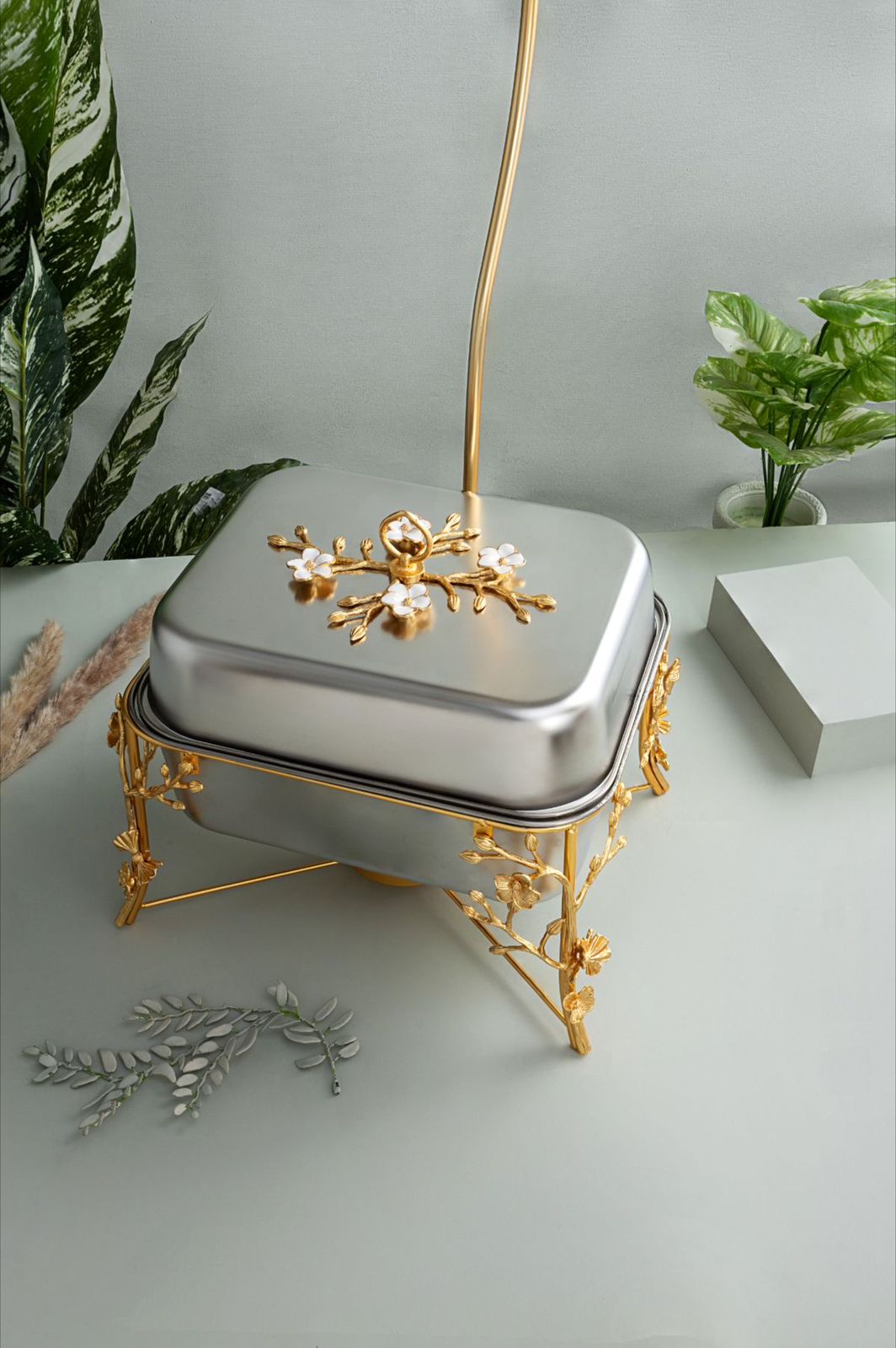 Rect Oak Chafing Dish