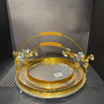 Golden Round Trays