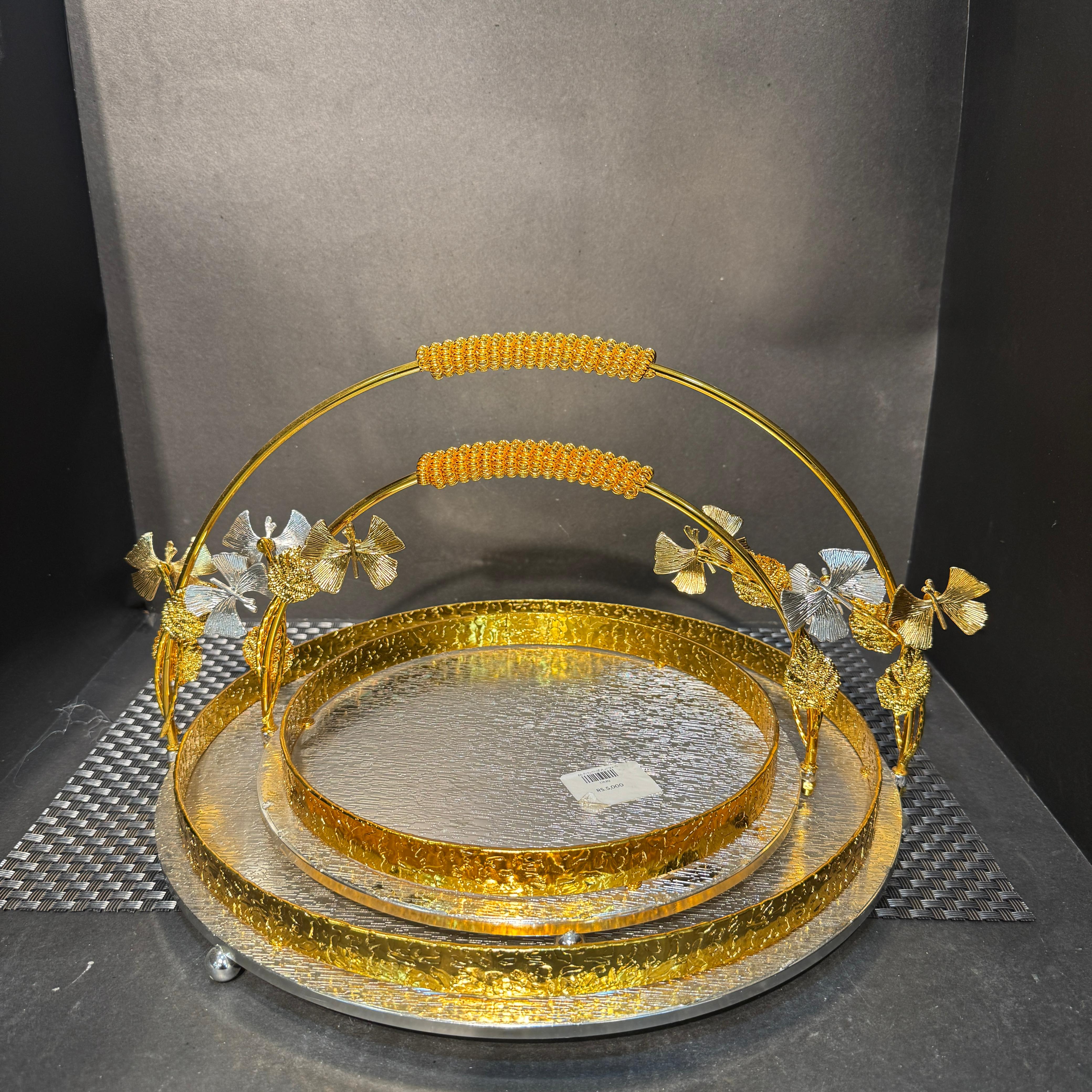 Golden Round Trays