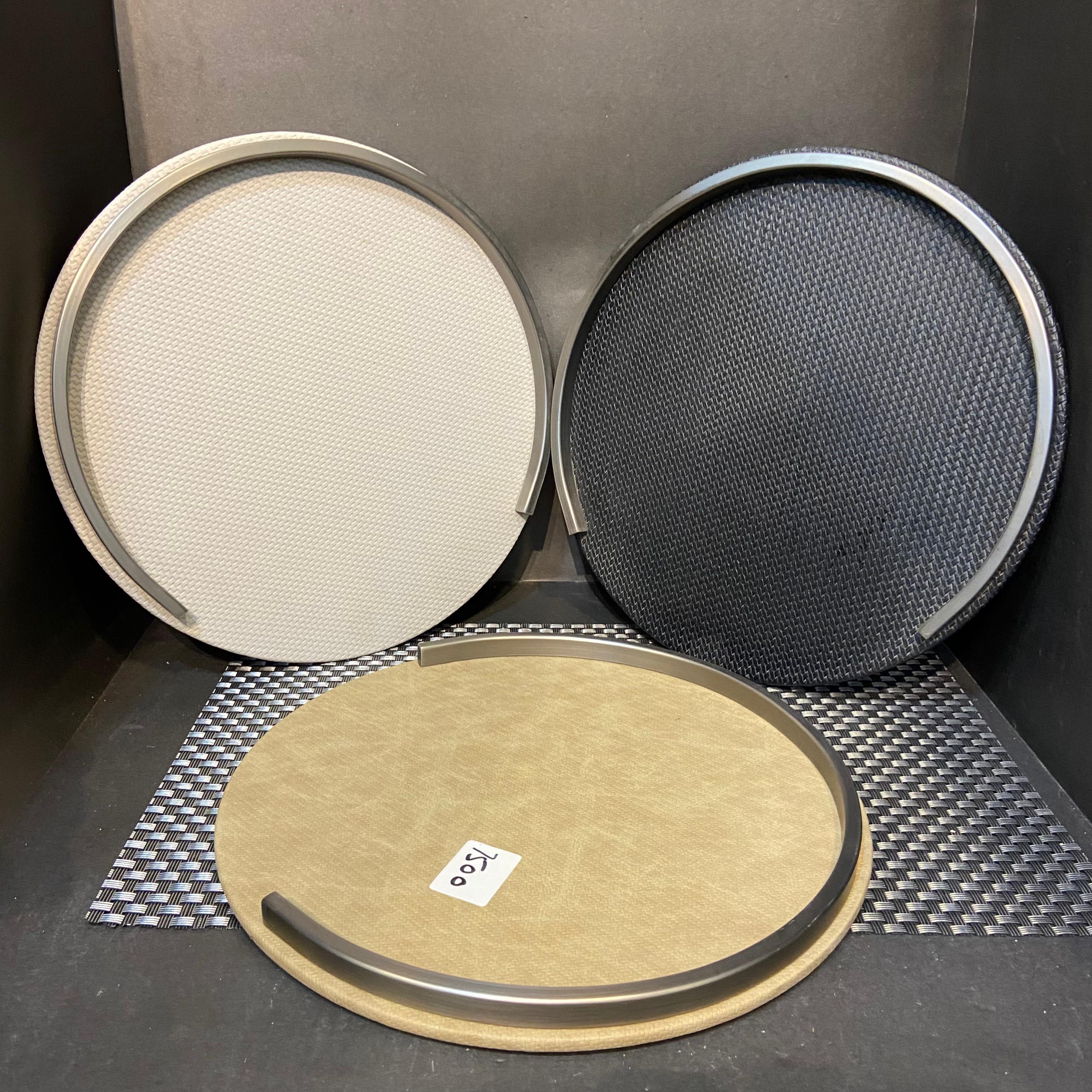 Leather Round Tray