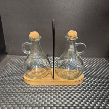 Glass Oil Bottle With Stand