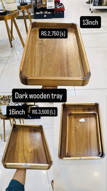 Dark Wooden Trays