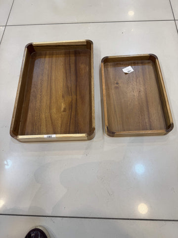 Dark Wooden Trays